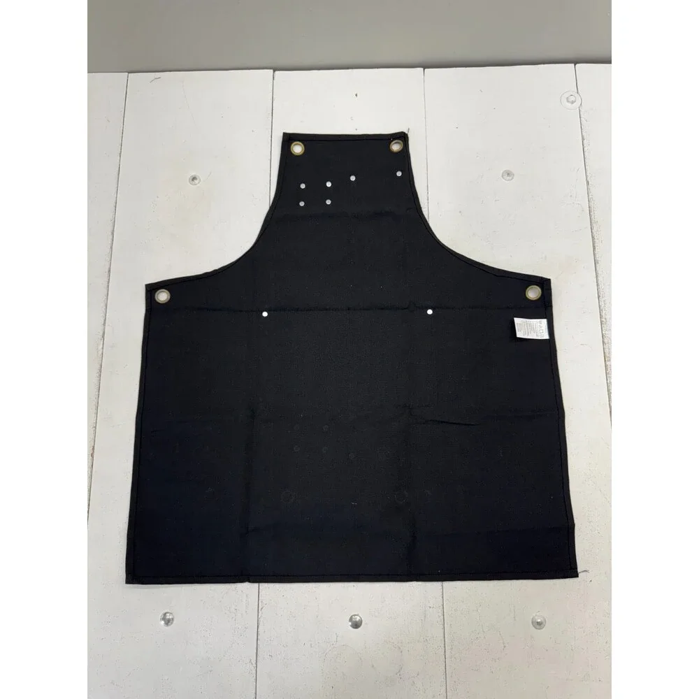 Fun Chaos Black Canvas Apron Cross Back Strap Unisex One Size